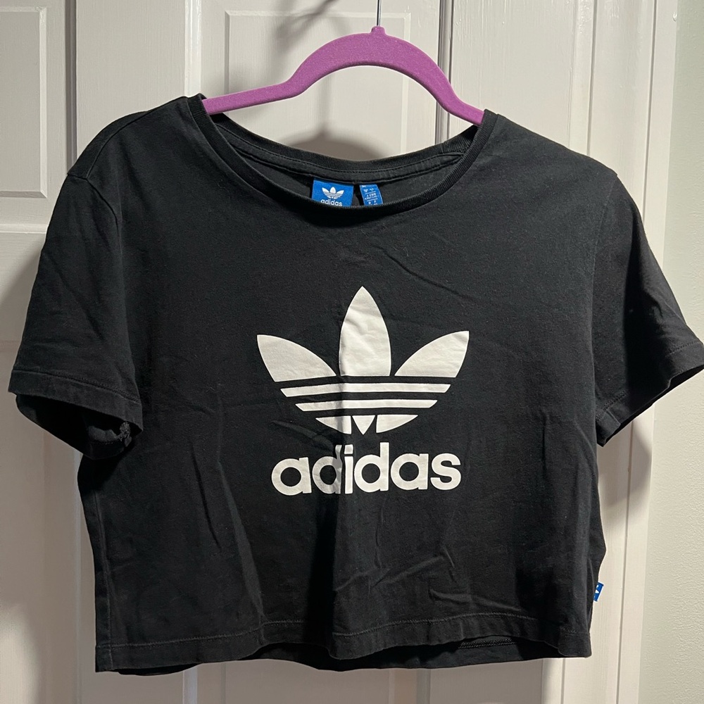 Adidas Cropped Logo Tee